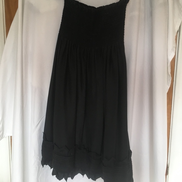 BCBG MaxAria Silk black strapless dress S - Picture 4 of 9